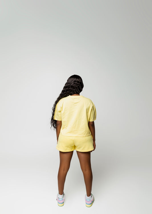 JYVES Yellow Signature Shorts