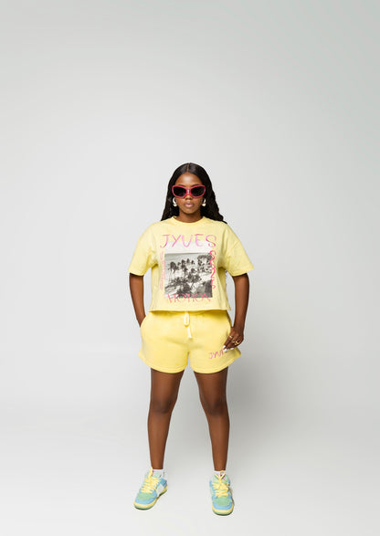 JYVES Yellow Signature Shorts