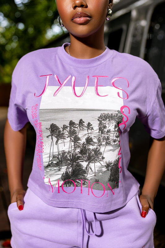 JYVES Graphic Lavender Tee