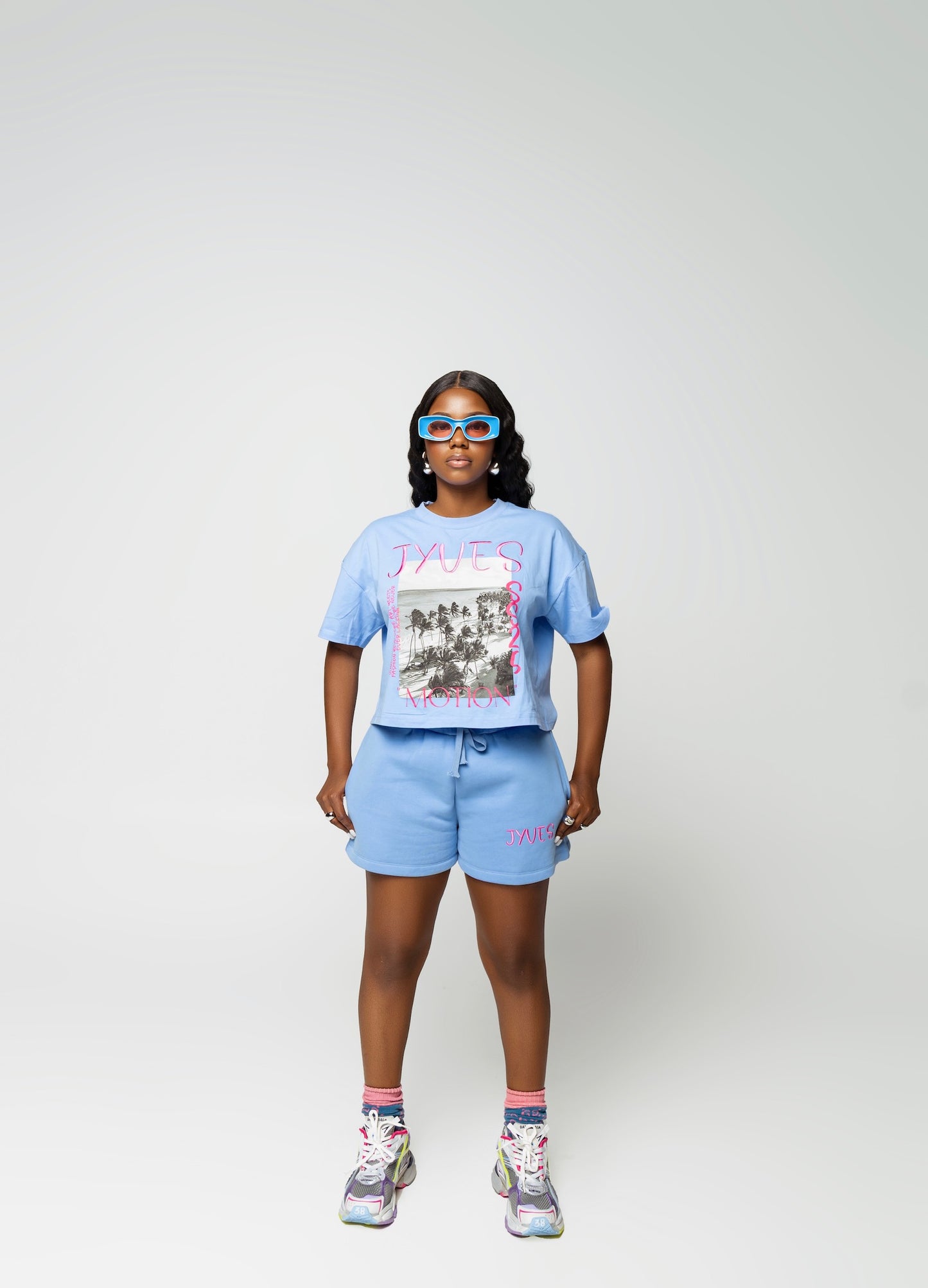 JYVES Graphic Blue Tee