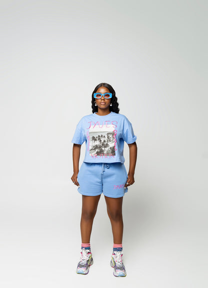 JYVES Graphic Blue Tee