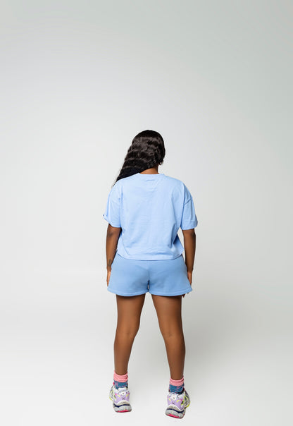 JYVES Graphic Blue Tee