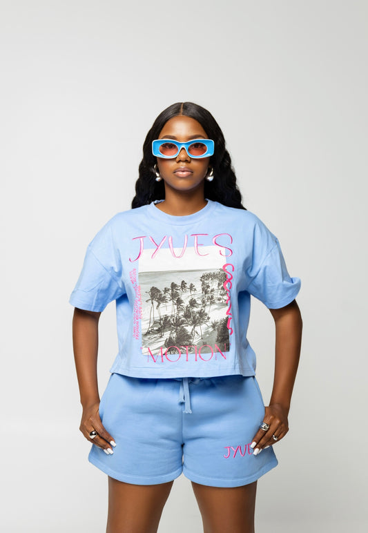 JYVES Graphic Blue Tee