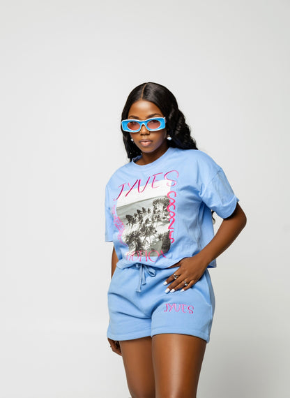 JYVES Graphic Blue Tee